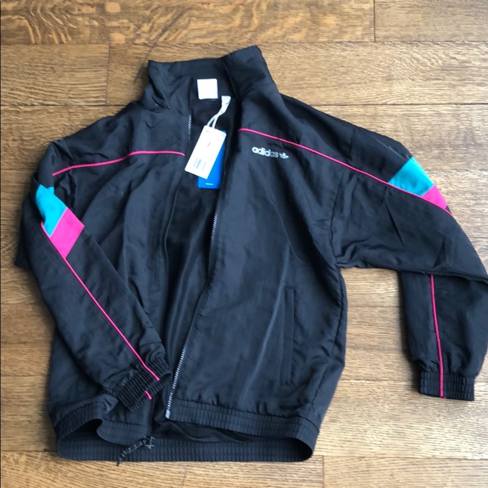 NWT Adidas tech track jacket Black